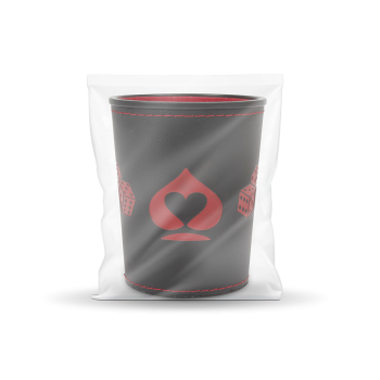 Premium Dice Cup / Würfelbecher schwarz-rot