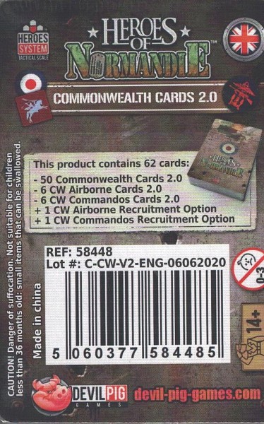 Heroes of Normandie - Commonwealth Cards V2.0