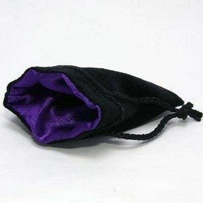 Chessex: Velvet Bag Purple ins./Black outs. kl