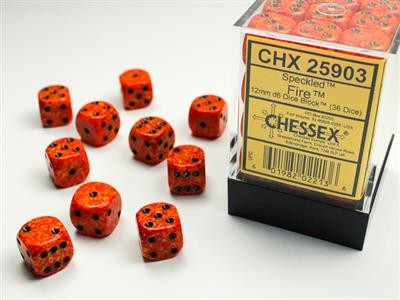 Chessex Speckled Fire - 36 w6 (12mm)