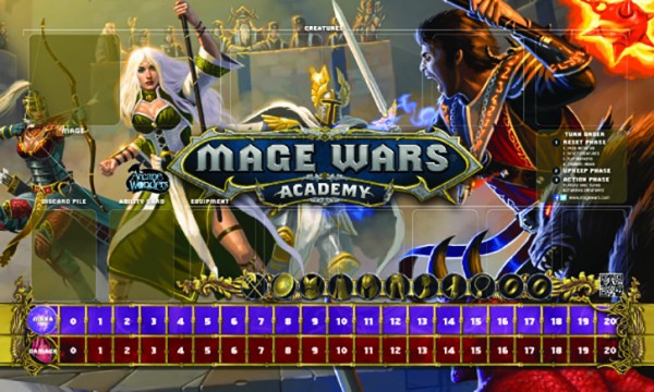 Mage Wars Academy - Playmat: Priestess vs Warlock