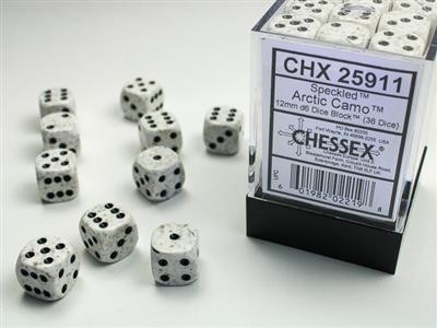 Chessex Speckled Arctic Camo - 36 w6 (12mm)