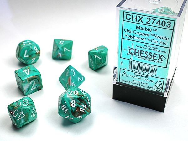 Chessex Marble Oxi-Copper w/ White - 7 w4-20