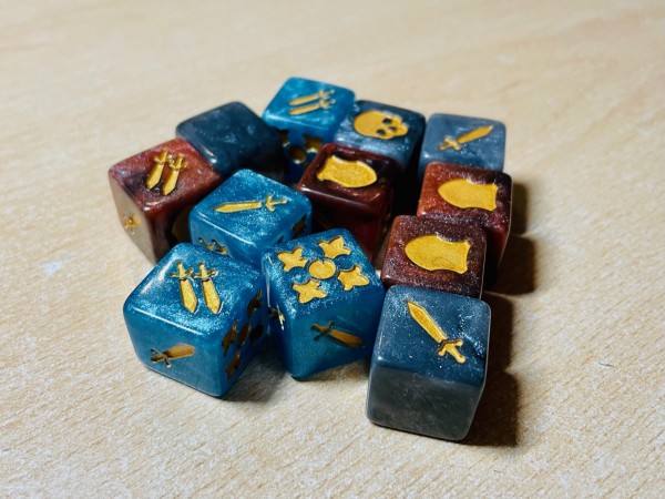 Knight Tales: Marbled-Effect Dice Set