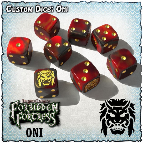 Forbidden Fortress - Custom Dice Set Oni (8)