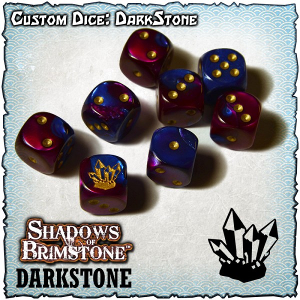 Shadows of Brimstone - Custom Dice Set Darkstone (8)