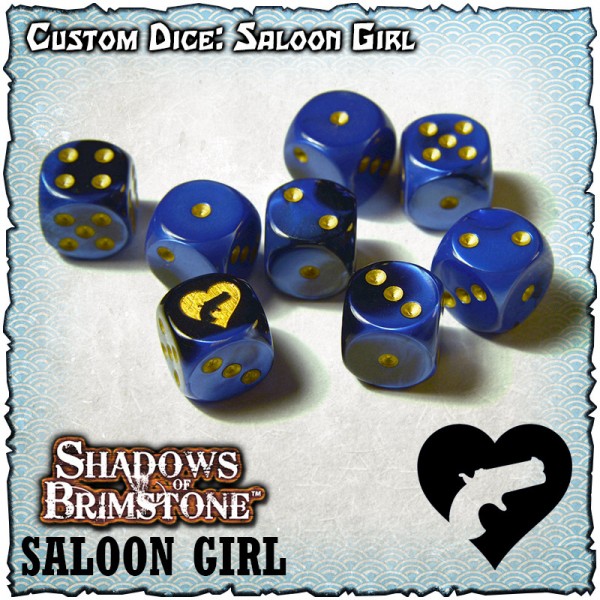Shadows of Brimstone - Custom Dice Set Saloon Girl (8)