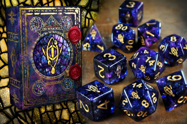 Mythic Elder Dice: Seer&#039;s Eye - Glass and Wax Polyhedral Dice Set (Box)