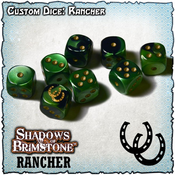 Shadows of Brimstone - Custom Dice Set Rancher (8)