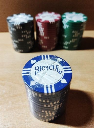 Poker Chips Bicycle 8g - blau / blue (15)