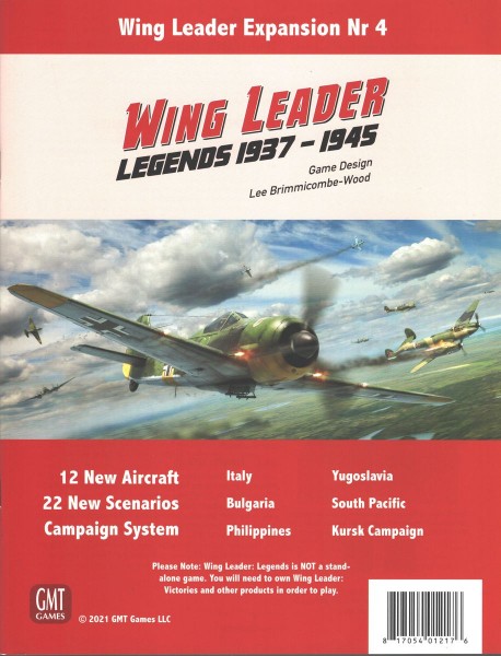 Wing Leader: Legends 1937 - 1945 Expansion