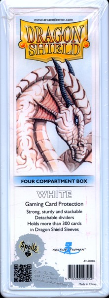 Dragon Shield: Gaming Box 4 Kompartment (White)