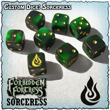 Forbidden Fortress - Custom Dice Set Sorceress (8)