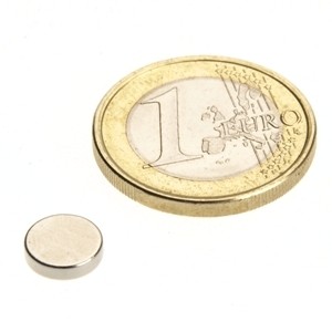 Neodym Magnete: Durchmesser 8 mm, Dicke 2 mm