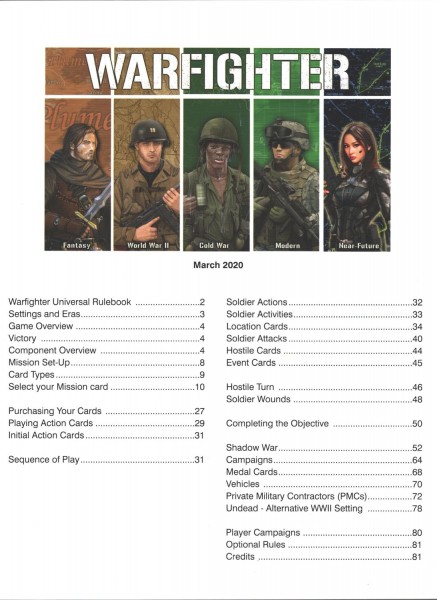 Warfighter Universal Rulebook