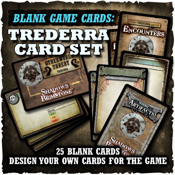 Shadows of Brimstone - Blank Trederra Cards (Game Supplement)