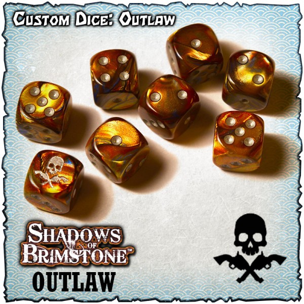 Shadows of Brimstone - Custom Dice Set Outlaw (8)
