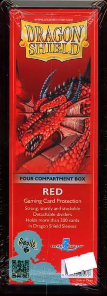 Dragon Shield: Gaming Box 4 Kompartment (Red)