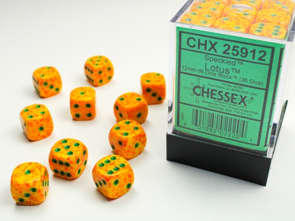 Chessex Speckled Lotus - 36 w6 (12mm)