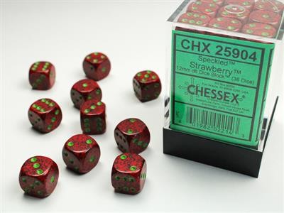 Chessex Speckled Strawberry - 36 w6 (12mm)