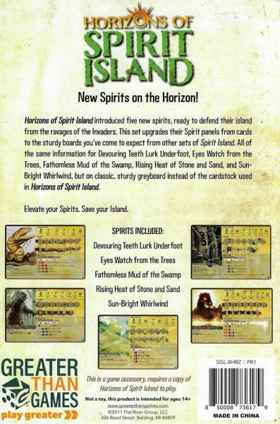 Horizons of Spirit Island: Classic Spirit Panel Boards