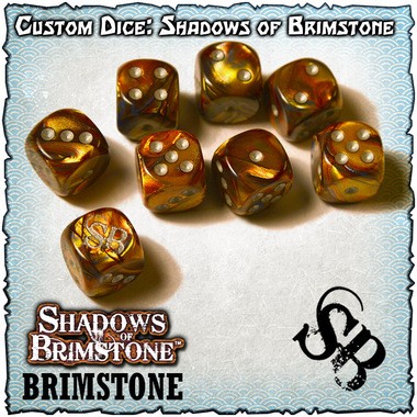 Shadows of Brimstone - Custom Dice Set Brimstone Logo (8)
