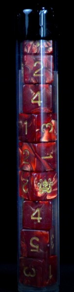 Elder Dice: Unspeakable Tomes - Brand of Cthulhu (Red): D6 Tube