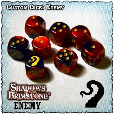 Shadows of Brimstone - Custom Dice Set Enemy (8)