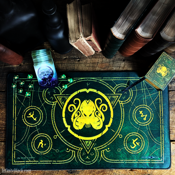 IB Stitched Playmat: The Brand of Cthulhu (Drowned Green)