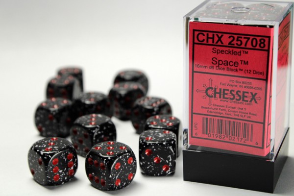 Chessex Speckled Space - 12 w6 (16mm)