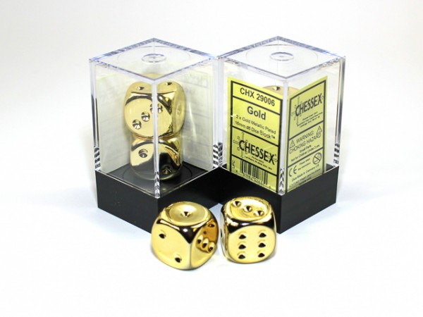 Chessex Gold Metallic - 2 w6 16mm