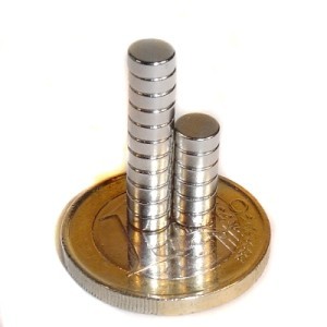 Neodym Magnete: Durchmesser 5 mm, Dicke 2 mm