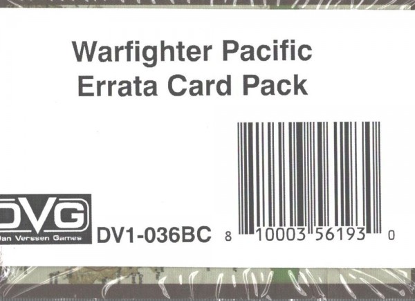 Warfighter WW II - Pacific Errata Pack