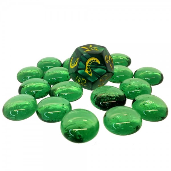 Cthulhu Dice Game (Green Die with Yellow Ink)