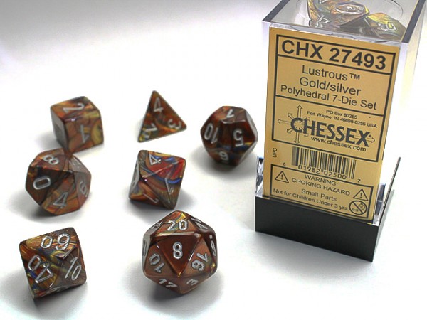 Chessex Lustrous Gold w/ Silver - 7 w4-20