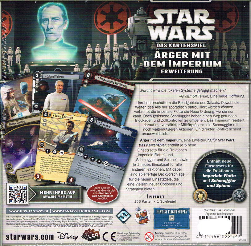 "Ärger mit dem Imperium" Erweiterung LCG Fantasy Flight Star Wars Kartenspiel 