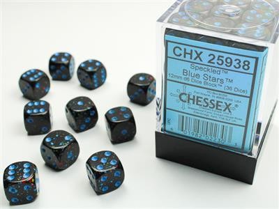 Chessex Speckled Blue Stars - 36 w6 12mm