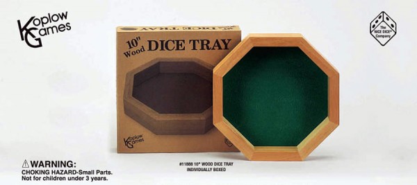 Koplow Games 10 Inch OCTAGON Wood Dice Tray for sale online 