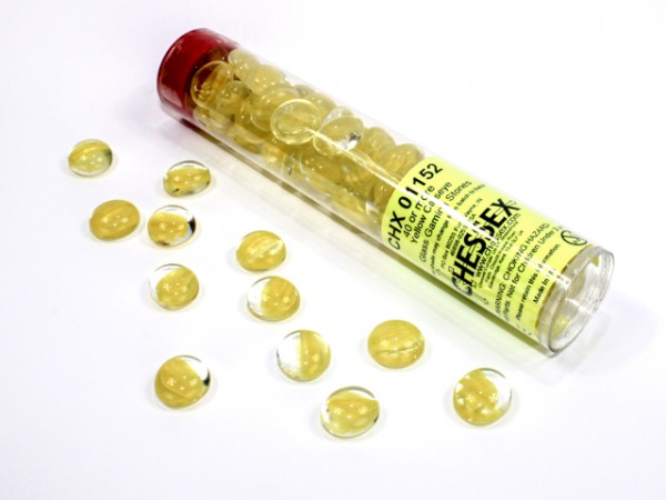 Chessex: Glass Gaming Stones - Yellow Catseye (40)