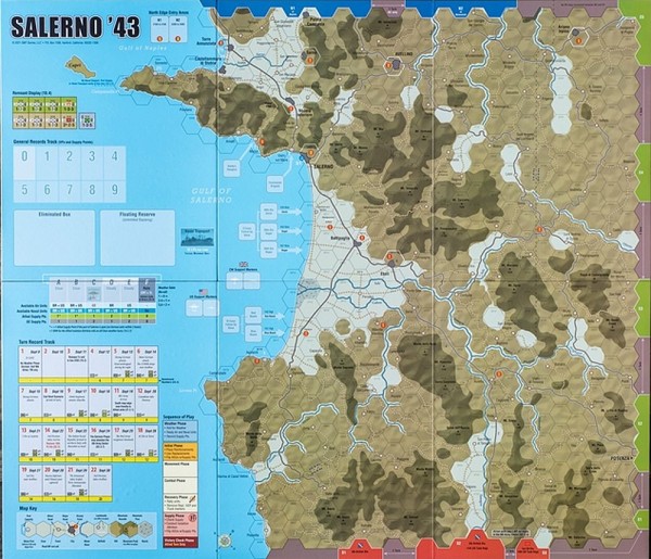 Salerno &#039;43: The Invasion of Italy, September 1943 - Mounted Map