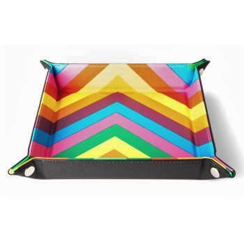 Folding Dice Tray: Rainbow