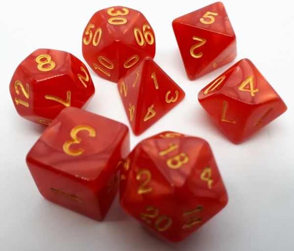 Dice 4 Friends: Pearl Red/Gold