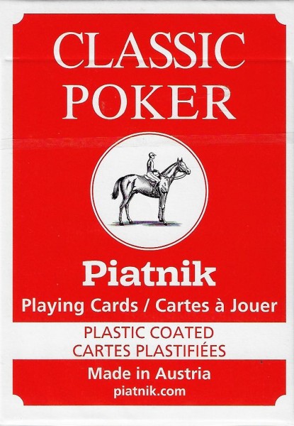 Classic Poker international Kartenblatt - rot