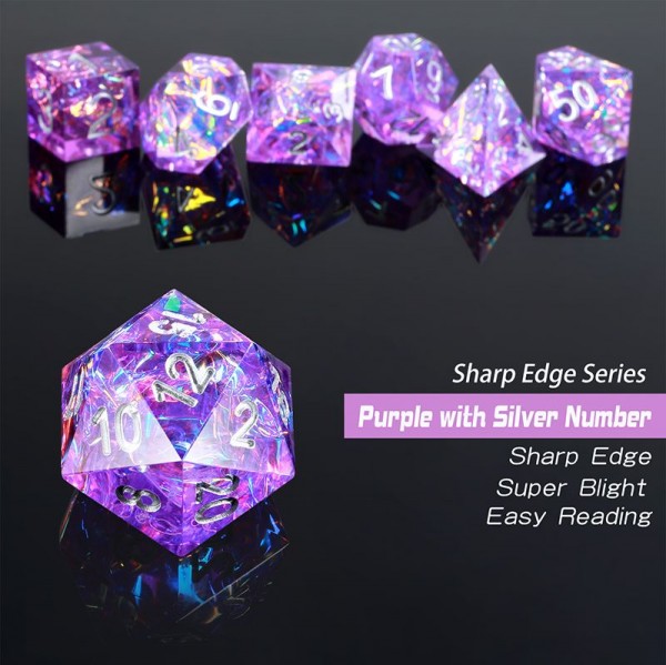 Sharp Edge Series 7-Dice Set: Nebula