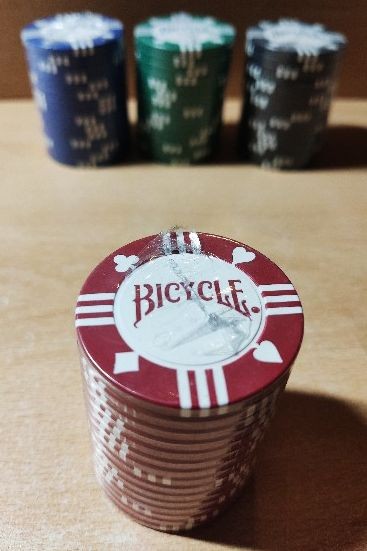 Poker Chips Bicycle 8g - rot / red (15)