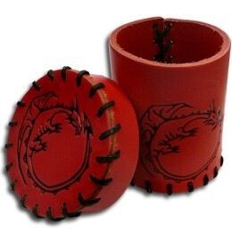 Q-Workshop: Leather Dice Cup - Red Dragon