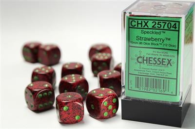 Chessex Speckled Strawberry - 12 w6 (16mm)
